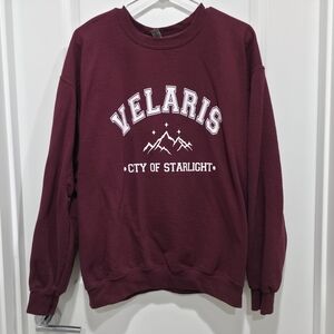 Maroon Velaris City Of Starlight Crew Neck